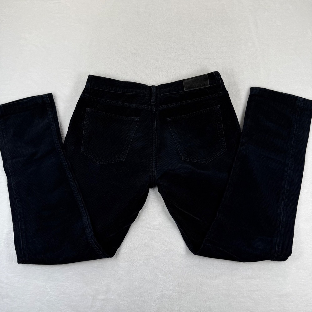 Sandro Paris New Droit Black Corduroy Straight Leg Pants Womens Size 29